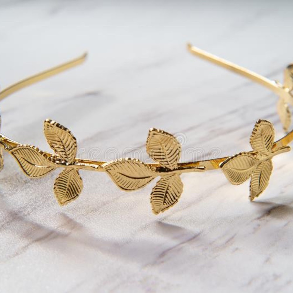 Gold Leaf Headband - beautiful gold metal - Greece - zeus - toga - roman goddess